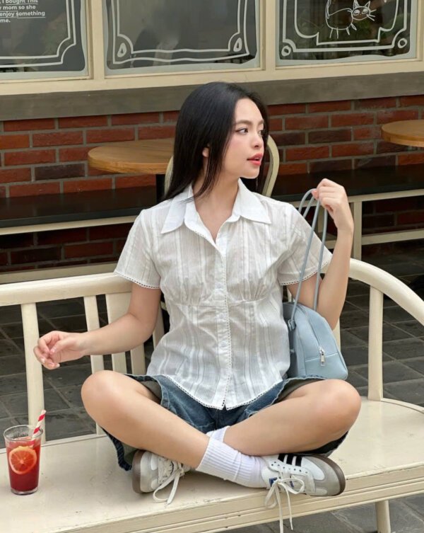Áo sơ mi kiểu phối ren - Hình ảnh 4