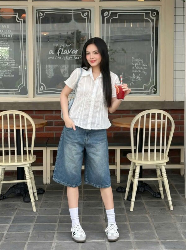 Áo sơ mi kiểu phối ren