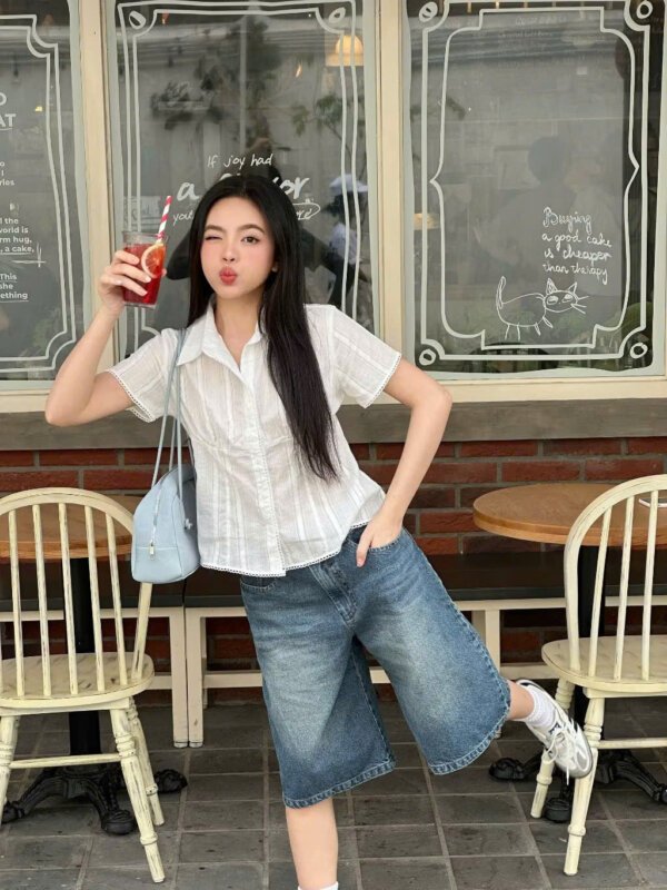 Áo sơ mi kiểu phối ren - Hình ảnh 3