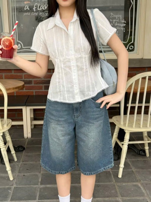 Áo sơ mi kiểu phối ren - Hình ảnh 2